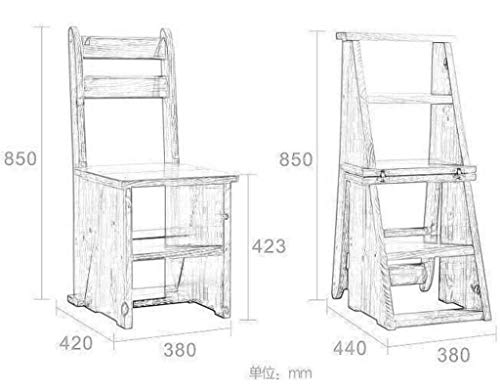 Taburete de escalada plegable en madera maciza multifunción para hogar 3