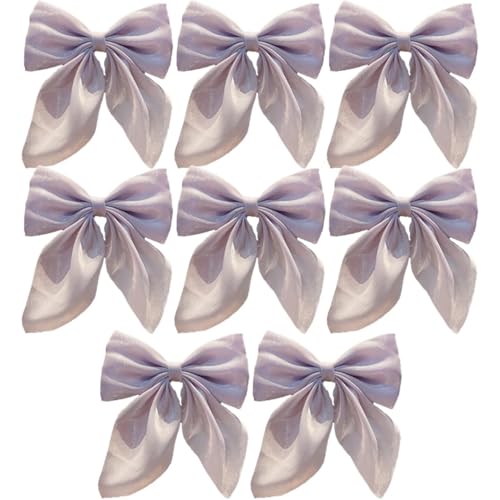 Barrettes à pinces cheveux nœud satin pour femme lot de 10 pinces multicolores