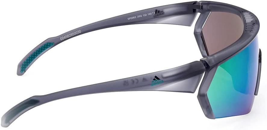 adidas Sunglasses Sport SP 0063 20Q Grey/Other/Green Mirror - Image 6