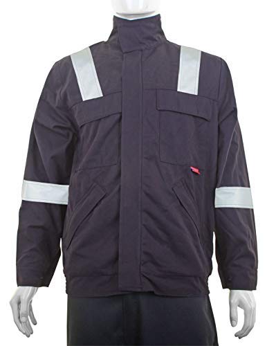 Manteau tissé bleu marine XXL en textile noble durable