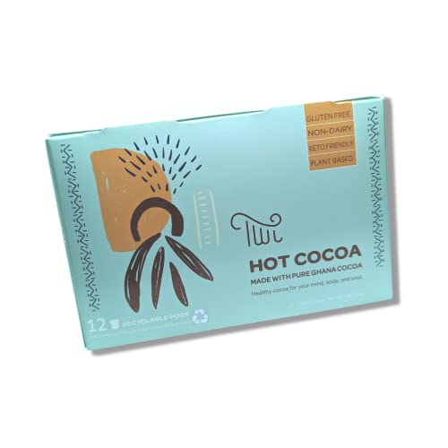 Ghanaian Hot Chocolate K Cups. Made for Natural Stress Relief. Recyclable Pods for Keurig Coffee Maker