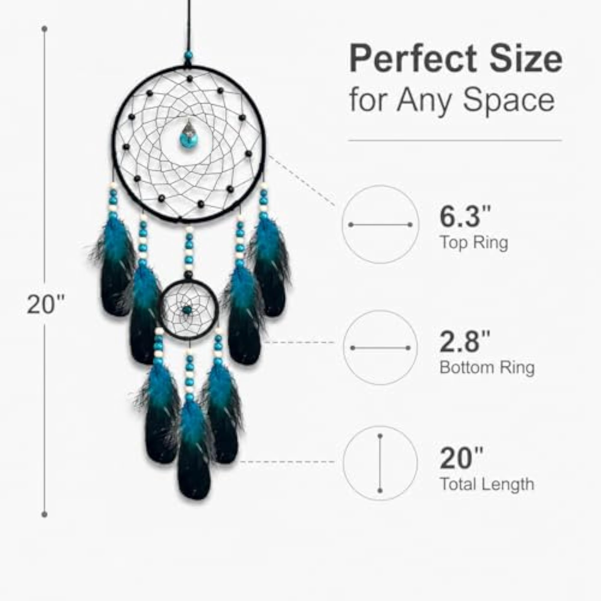 Two Ring Dream Catchers for Wall Hanging