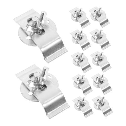 jojofuny 12 Piezas Abrazaderas de Montaje para Fregadero bajo Encimera Kit de Clips para Instalación y Reparación Clips Fregadero Cocina Baño Estabilidad