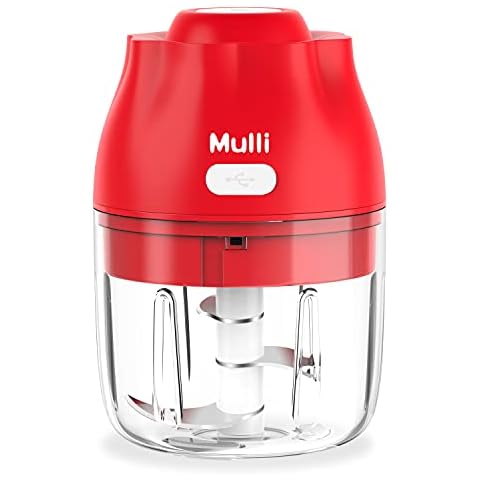 Electric Garlic Chopper,Mulli 8.8oz Mini Food Chopper, Portable Processor for Vegetables/Spices/Seasoning/Baby Food BPA Free Cover