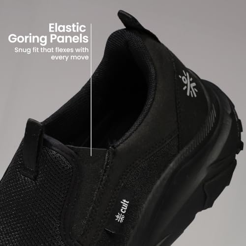 Image of CULT Catalyst Men's Slip-On Walking Shoes | Breathable & Flexible Upper | Enhanced Cushioning | Non-Slip Grip | Slip-On Design | Everyday Wear