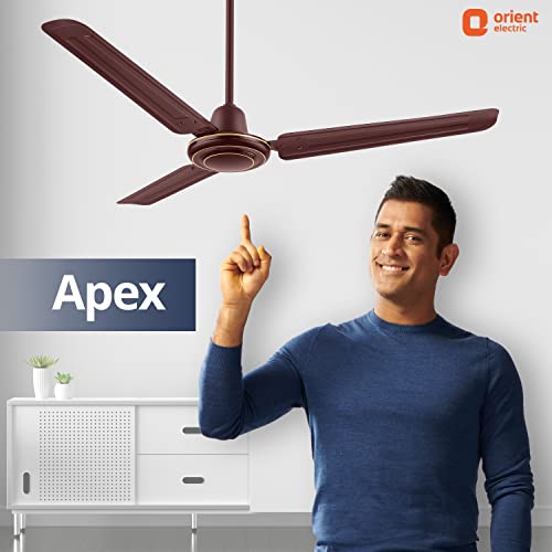 Image of Orient Electric 1200 MM APEX FX High-Speed Ceiling Fan (Smoke Brown, Pack of 1)