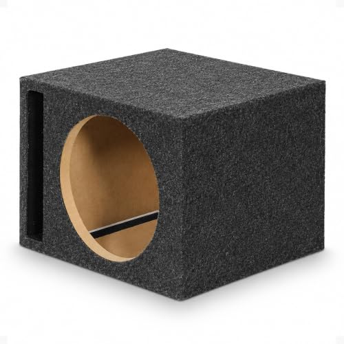Q Power 10" Single Subwoofer Box, Vented Speaker Enclosure - image 1