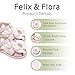 Felix & Flora Toddler Girls Pink Sandals Size 10- Soft Rubber Princess Flat Shoes Summer Flower Girl Shoes