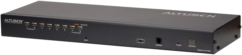 Aten 8 Port RJ45 KVM Switch PS/2, USB, Sun USB Server, KH1508A-AX-G (PS/2, USB, Sun USB Server Daisy Chain, Console USB+PS/2, Adapter ID)