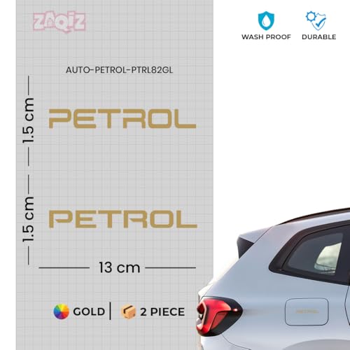 Image of Adhesive Petrol Warning Sticker for Vehicles, Perfect for Daily Use 1 Pack 2 Pieces (Gold)