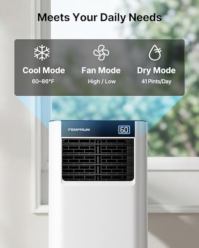 Image of 8,000 BTU Portable Air Conditioners with WIFI Enabled, Smart Air Conditioner Portable with APP /Voice /Remote Control, Portable AC unit with Cool, Fan, Dry, Sleep, 24H Timer, up to 350 Sq.ft.