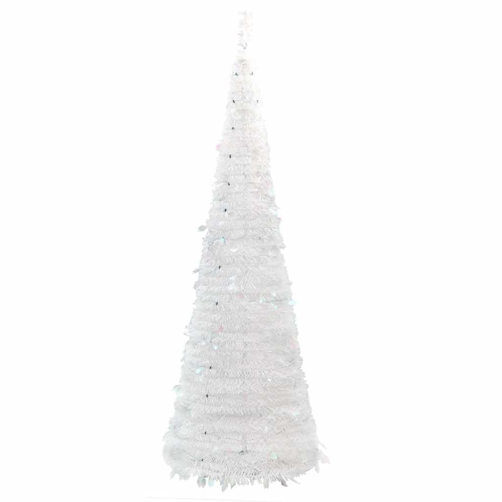 vidaXL Pop-Up-Weihnachtsbaum Künstlich 100 LEDs Weiß 150 cm
