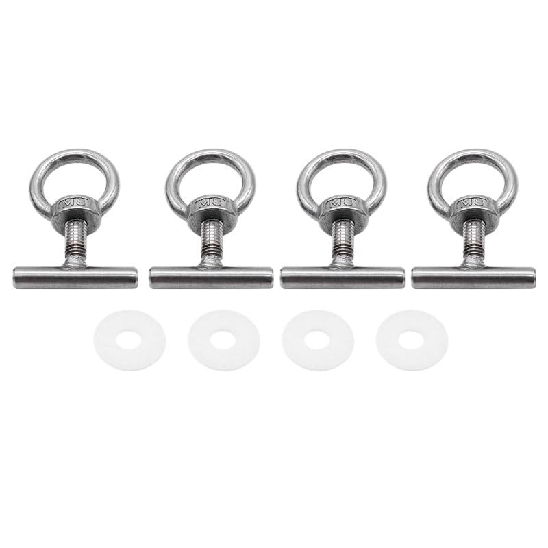 Lifting Eyebolt, for Car Nut Locking Rail Load Fixing Silver Eye Bolt Lashing Bolts