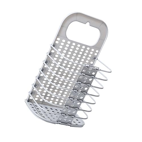 BUGUUYO cesta de almacenamiento envase tapa colasible largo papelera cesta plegable colada cesta colada plegable organizador de ropa de plastico cesto de ropa hueco páginas Grey