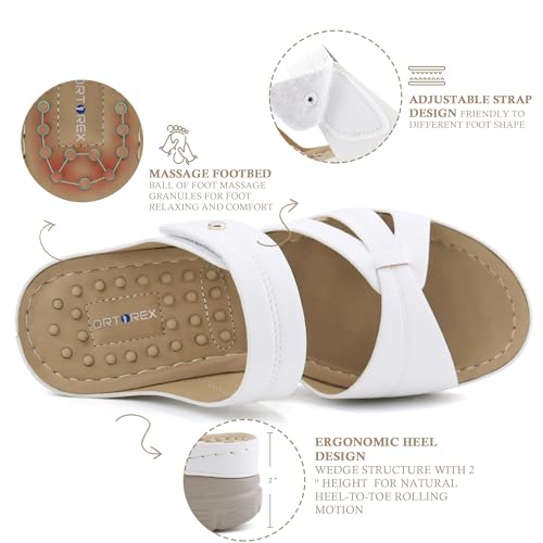 Image of Ortho + Rest Women Orthotic Slides Comfortable Orthopedic Sandals Walking Sandals with Arch Support