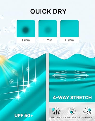 Soothfeel Rash Guard for Women Long Sleeve Crop UPF 50+ Sun Protection Swim Shirts Quick Dry Bathing Suits Swimsuit Tops Only Aqua S