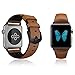 Patchworks Air Strap Brown for Apple Watch 38mm Series 1 / 2 - Premium Genuine Leather Band Replacement Bracelet Strap Dual Material Structure