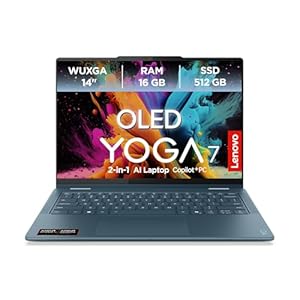 Lenovo Yoga 7 2-in-1 Laptop | Copilot+ PC | 14" WUXGA OLED Display | AMD Ryzen AI 5 | AMD Radeon Graphics | 16GB RAM | 512GB SSD | Win11 | QWERTZ | Tidal Teal | Incl. Pen | 3 maanden Premium Care