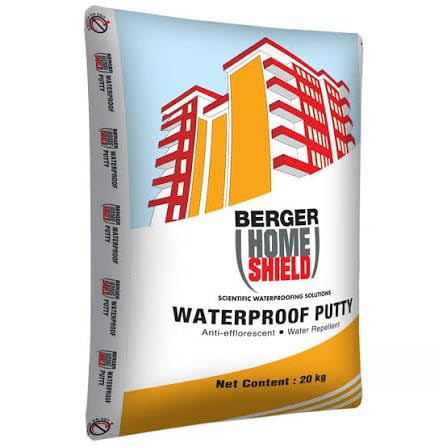 Berger Home Shield Waterproof Putty, Anti-Efflorescent, Water Repellent, 40 kg-image-43