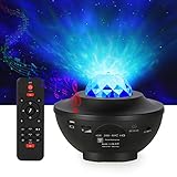 【Ozeanwellen Projektor & 10 Farben】:Mit 10 farbigen dynamischen 360 ° Rotationsprojektionen bietet dieser Nachtlichtprojektor einen herrlichen und farbenfrohen Himmel und einen ozeanischen Effekt. Sie können wählen, welcher Modus entsprechend angezeigt werden soll Ihrer Stimmung oder Umgebung wohl. Es funktioniert sowohl als Projektor als auch als Nachtlicht und ist ein ausgezeichnetes Umgebungslicht.