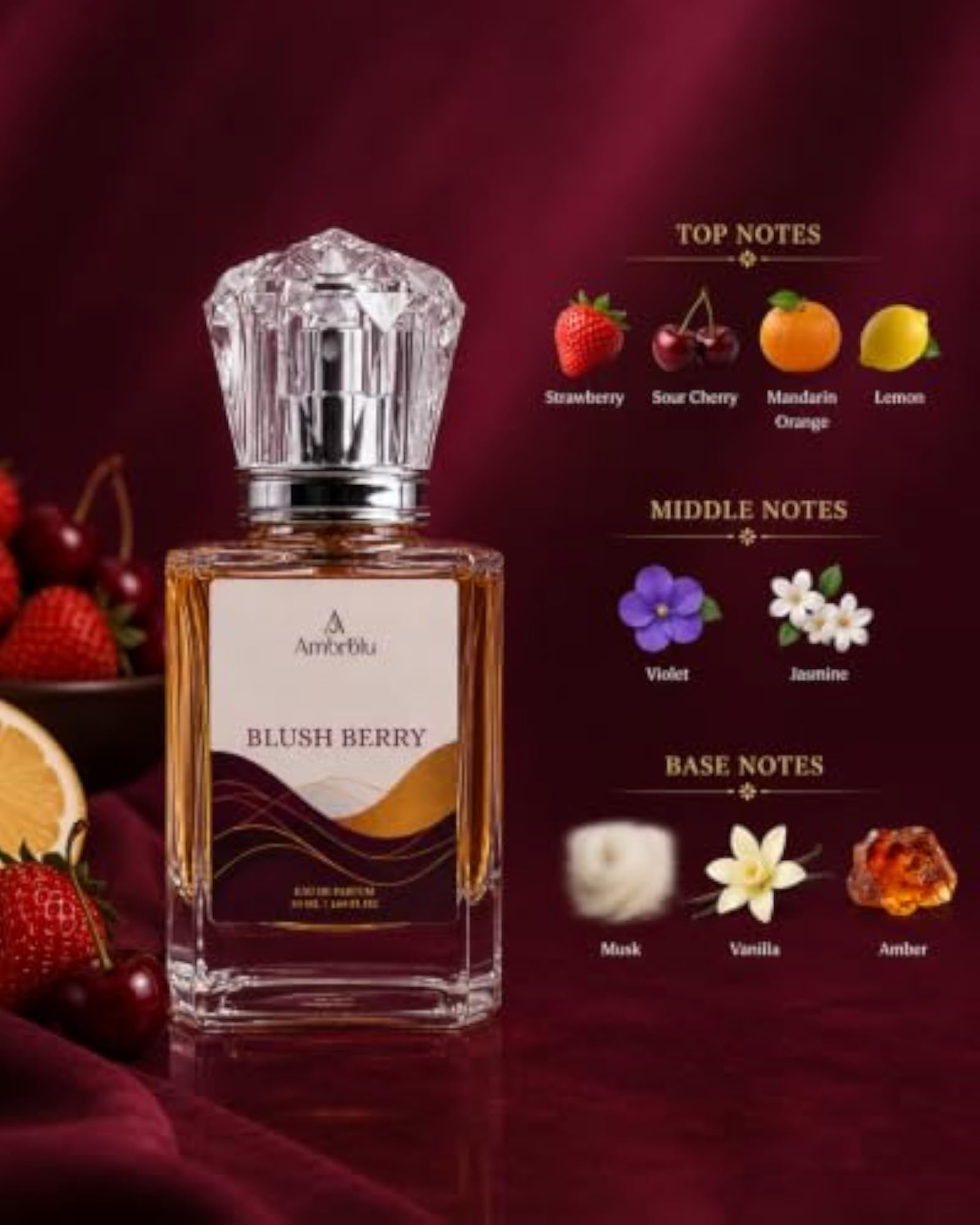 Perfume Combo Pack of 2, Blush Berry & Vanilla Elixir 50ml Each