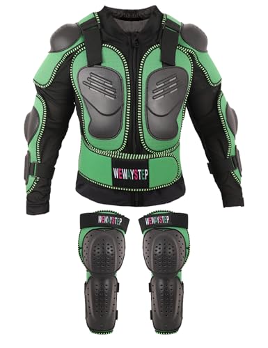 Kids Motorcycle Gear with Spine Chest Knee Shin Guards