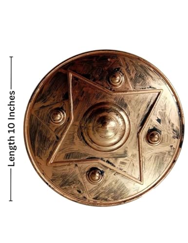 Image of BookMyCostume Antique War Shield Dhaal Single Piece Kids Adults Fancy Dress Costume Accessory Bronze