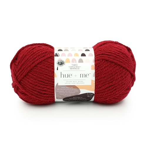 Image of Lion Brand Yarn, Hue + Me Chunky Yarn for Crocheting, Knitting, and Crafts, Framboise, 1 Pack