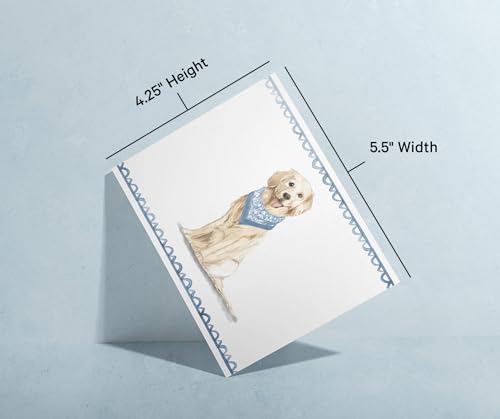 Image of Twigs Paper Golden Retriever Thank You Cards, 12 Dog Stationery Note Cards