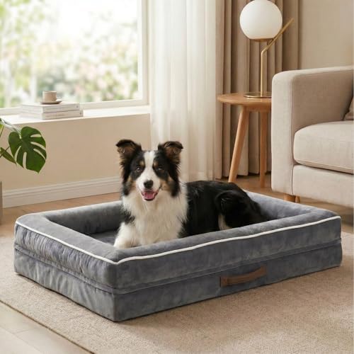 Renvix Large Orthopedic Dog Bed, Waterproof Dog Sofa Bed with Rem...