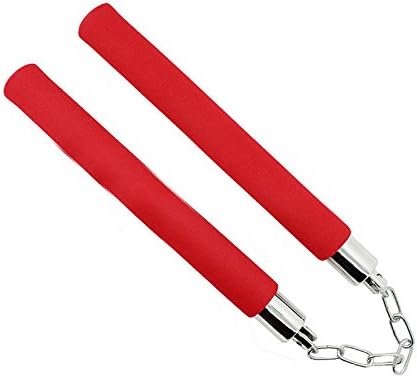 Jimoer Nunchakus Weapon Foam Metal Chain Safety Sponge Martial Arts Nunchucks for Beginners Kids Toys