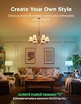 Govee E12 Led Bulb, 450lm WiFi Candelabra Bulbs 40 Watt Equivalent, 4 Pack | Smart Bulbs Compatible with Matter, Alexa, SmartThings, Google Assistant, RGBWW Color Changing Light Bulb, 2.4GHz Only