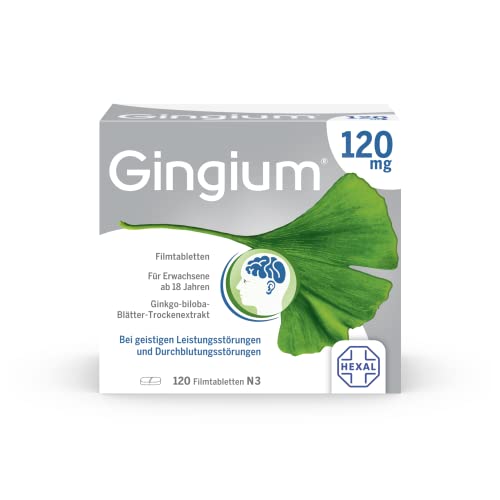 Gingium 120 mg 120 Stk Frühzeitig handeln bei Vergesslichkeit* Mit Pflanzenkraft Bei Tinnitus** Verbessert Gedächtnis und Konzentration*