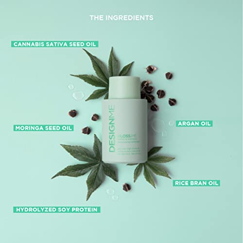 Gloss.me Hydrating Shampoo By Designme | Hemp & Argan Oil Shampoo Adds Softness & Shine | Straight, Wavy, Or Curly Hair Shampoo | Sulfate-Free & Color-Safe Moisturizing Shampoo For Dry Hair, 10 Fl Oz #TOP1