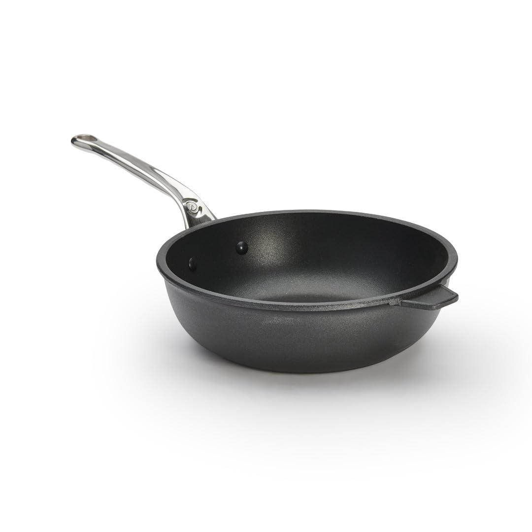 De Buyer - Sauteuse antiadhésive CHOC EXTREME - Diamètre 24 cm -, Noir