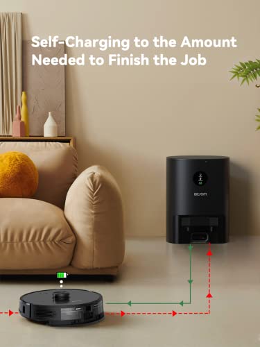 Ibesom Robotic Vacuum Cleaner A3 Plus, Robotic Vacuum Self-Emptying, Sweep Mop & Auto-Charging 3 In 1, Compatible With Alexa, 2700 Pa Suction, Smart Home Sweeping Ideal For Pet Hair, Carpets​ Floor #TOP3