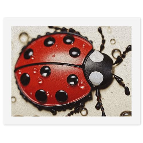 Peinture par numéros adulte kit complet débutant toile coccinelle
