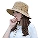 ITODA Chapeau de Soleil Pêche Casquette Panama Protection Solaire Anti-UV Capeline Pliable Séchage Rapide été Hommes Femmes pour Escalade Sortir Voyage Plage