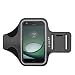 Moto Z Play Droid Armband, J&D Sports Armband for Motorola Moto Z Play Droid, Key Holder Slot, Perfect Earphone Connection While Workout Running - Black