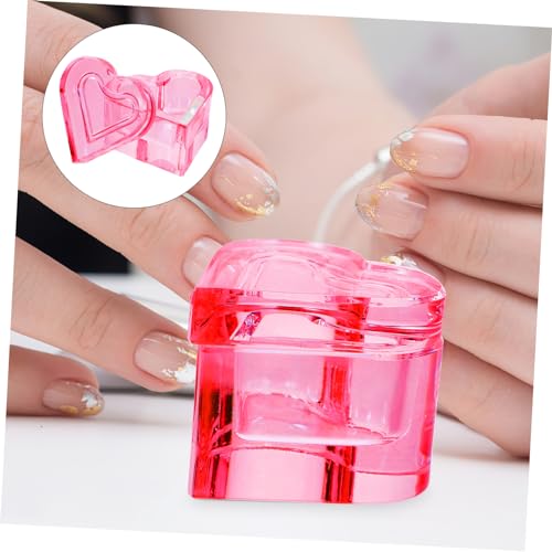 Copa de cristal en forma de corazón para manicura francesa miniatura 2