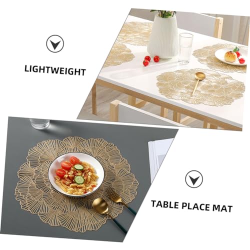 Sets de table ginkgo dorés pour protéger des taches et brûlures - 3
