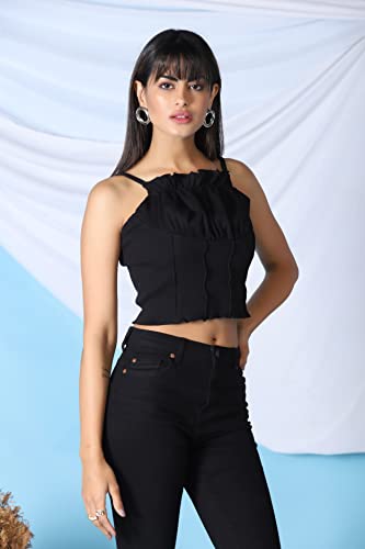 Image of GRECIILOOKS Women's Fashion Tops - Crop Tops, Loose Fit Oversized Shirts & Stylish Korean Tank Tops for Summer Wear