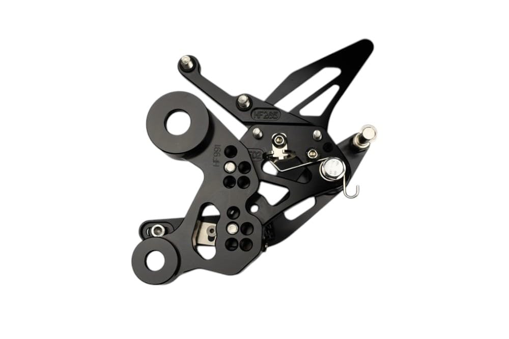 avdb-moto Supporto Pedane Arretrate Regolabili Compatibile con TRIUMPH DAYTONA 675 H67 2013-2017, STREET TRIPLE 675 L67LR 2013-2017, R RX 675 L67LR 2013-17, Daytona 675 R H67 2013-17 Racing AVDB (Blu)