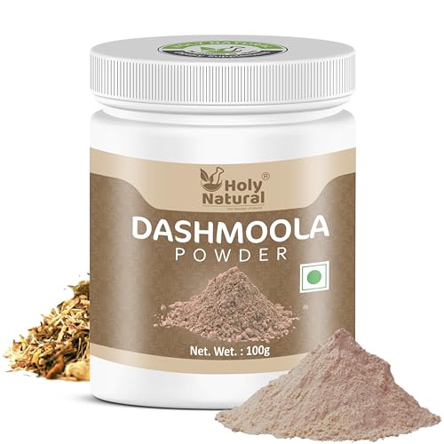 Holy Natural - The Wonder of World Dashmoola Powder (100 Gm), Dried Roots Powder Of Ten Different Plants, Also Called Dashamula, Churna Used In Kwatha, Tablet, Paste, Oil, And Jam.