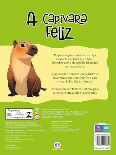 A capivara feliz Livro de história + Fantoche A capivara feliz Livro de história + Fantoche - Imagem 2