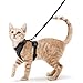 rabbitgoo Cat Harness and Leash for Walking, Escape Proof Soft Adjustable Vest Harnesses for Cats, Easy Control Breathable Reflective Strips Jacket, Black, XS