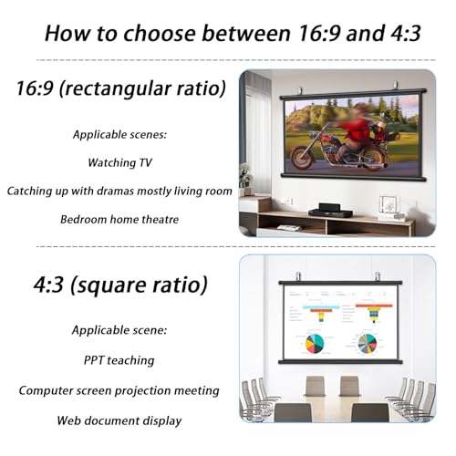Pantalla Manual de Proyector 72" 16:9 miniatura 5
