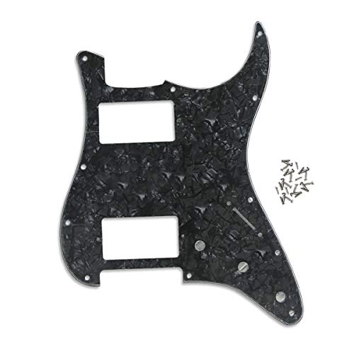 IKN 11 trous Double Humbucker Cut Pickguard HH Strat Guard avec vis de montage pour guitare Stratocaster standard… - Les Beatles, Paul McCartney, John Lennon, RIngo Starr, George Harrison IKN 11 trous Double Humbucker Cut Pickguard HH Strat Guard avec vis de montage pour guitare Stratocaster standard…