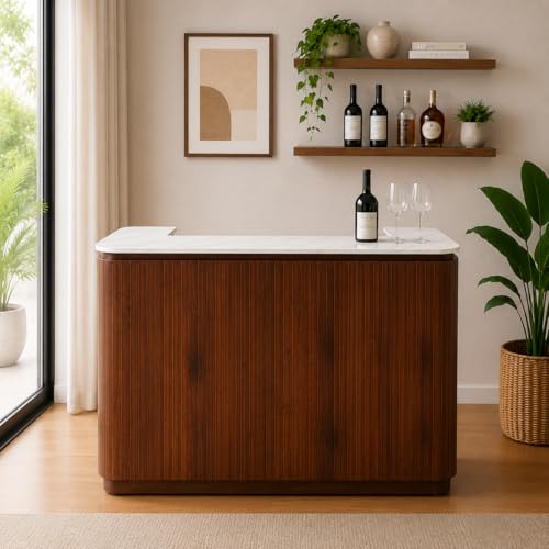 Image of The Attic Jalsa Bar Cabinet, Teak Finish