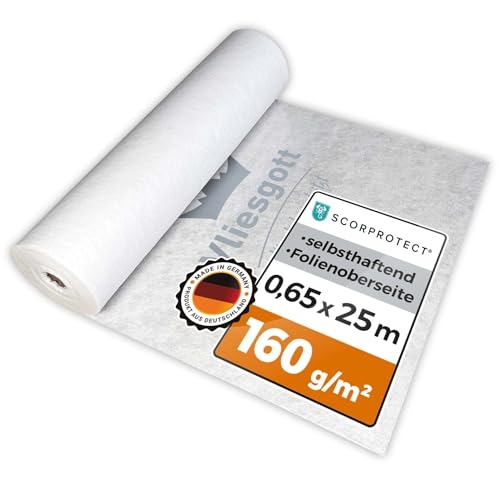 Scorprotect BSV (bedrucktes) Boden- und Treppenschutzvlies Abdeckvlies selbsthaftend 0 65 m x 25 m 160 g/m Folienoberseite